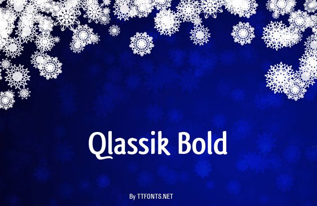 Qlassik Bold example